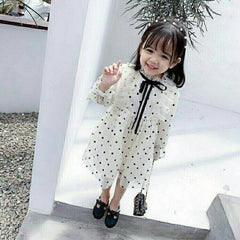 Toddler Girl Charming Polka Dots Dress