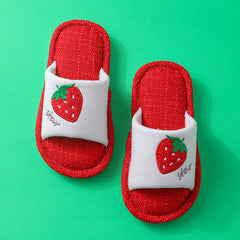 Kids Toddler Linen Slippers