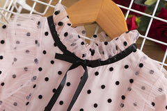 Toddler Girl Charming Polka Dots Dress