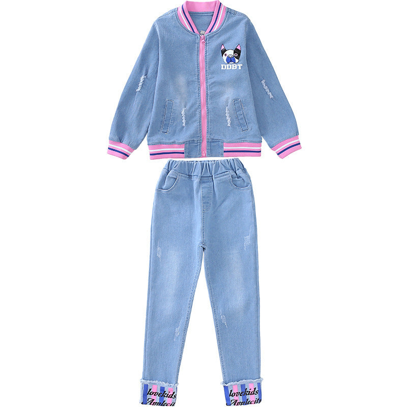 Toddler Girl Denim Suit