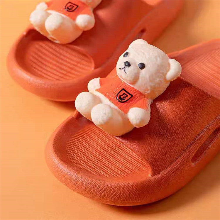 Toddler Girl Cute Bear Slippers