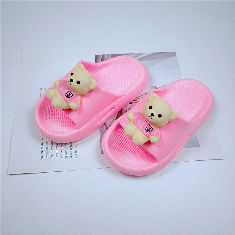 Toddler Girl Cute Bear Slippers