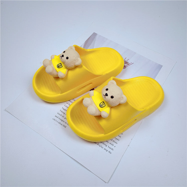 Toddler Girl Cute Bear Slippers