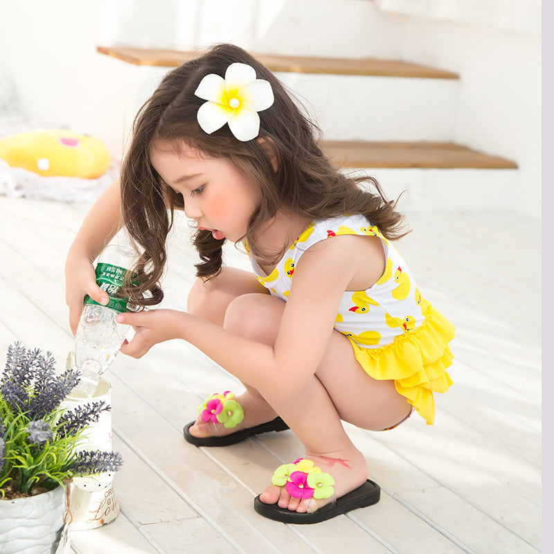 Toddler Girl Duckling One-Piece Swimsuit