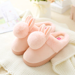 Kids Girls Toddler Cute Cotton Slippers Autumn And Winter Indoor Ball