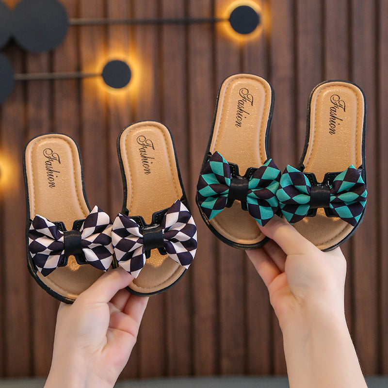 Girls Sandals With Bows And Non-slip Soft Bottom