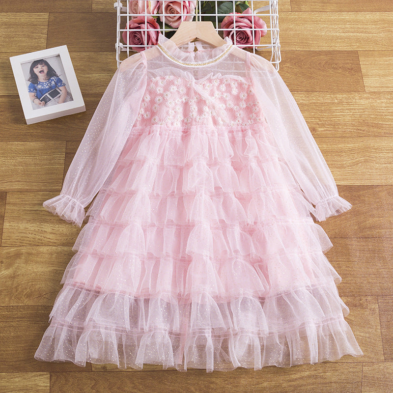 Toddler Girl Delecate Long-Sleeved Dress