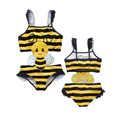 Toddler Girl Cute Bee Swimsuit