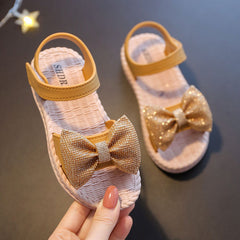 New Children's Small, Medium And Large With Soft Bottom Baotou Hole Shoes