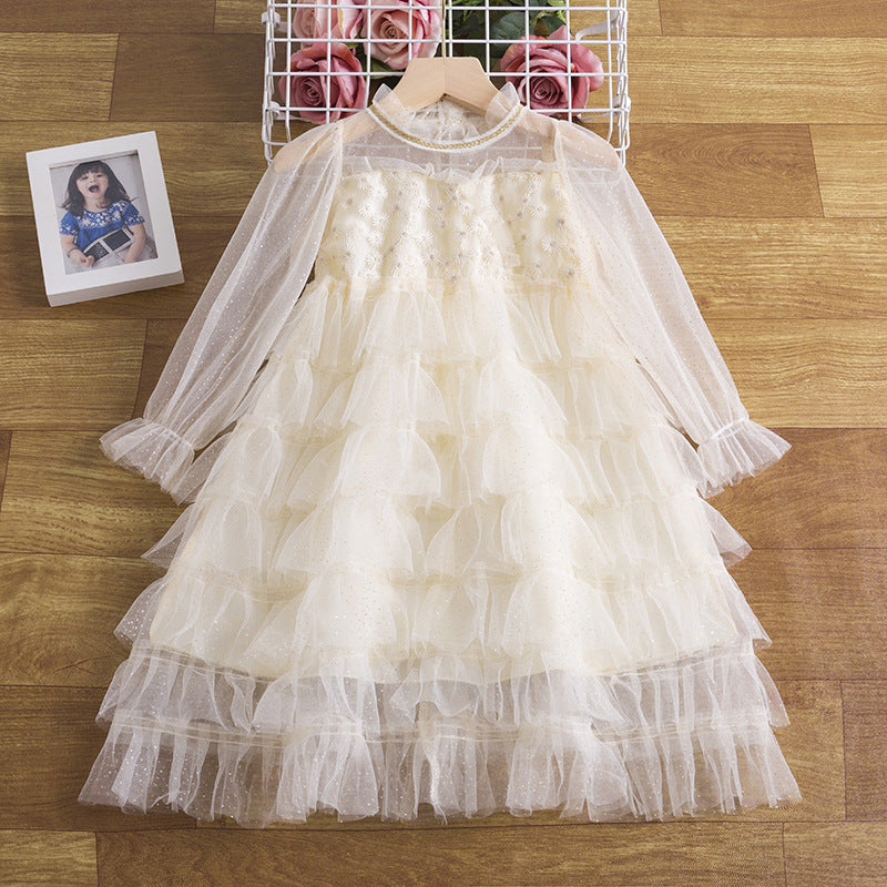 Toddler Girl Delecate Long-Sleeved Dress