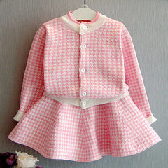 Girls Sets Children'S Clothing Autumn Winter New Plaid Korean Student