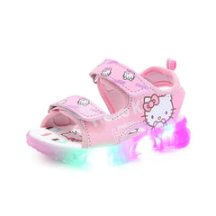 Baby Girls Led Light Sandals Cute Hello Kitty