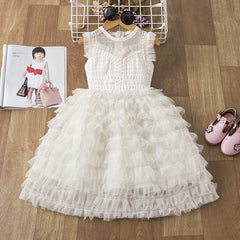 Toddler Girl Fluffy Show Sweet Elegant Dress