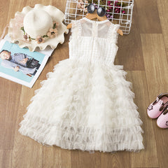 Toddler Girl Fluffy Show Sweet Elegant Dress