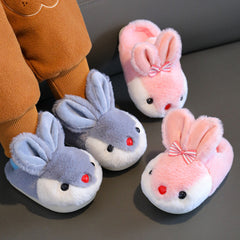 Winter Kids Toddlers Warm Non-slip Cotton Bunny Slippers