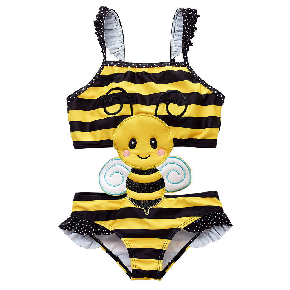 Toddler Girl Cute Bee Swimsuit