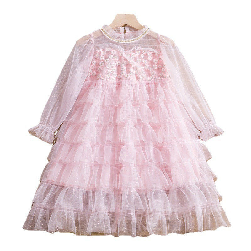 Toddler Girl Delecate Long-Sleeved Dress